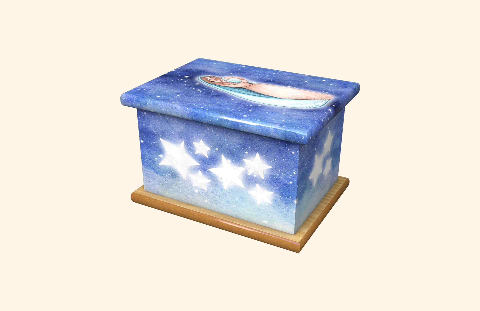 A Safe Journey child ashes casket